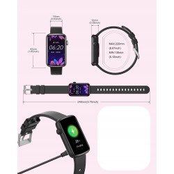 Outlet LYNN2 Smartwatch 1,47" Tracker Tętno Saturacja Sen Android OS CZARNY