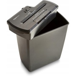 USZKODZONY NISZCZARKA AMAZON BASICS PAPIER I KARTY 8 ARKUSZY W PASKI czarne