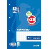 Outlet Oxford papier zamienny 120 sztuki OPTIK 4x4 biały w kratke margines