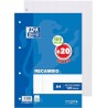 Outlet Oxford papier zamienny 120 sztuki OPTIK 4x4 biały w kratke margines