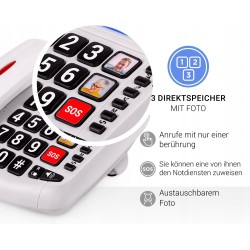 Outlet Telefon Stacjonarny SPC Internet 3296B Biały/czarny OPIS
