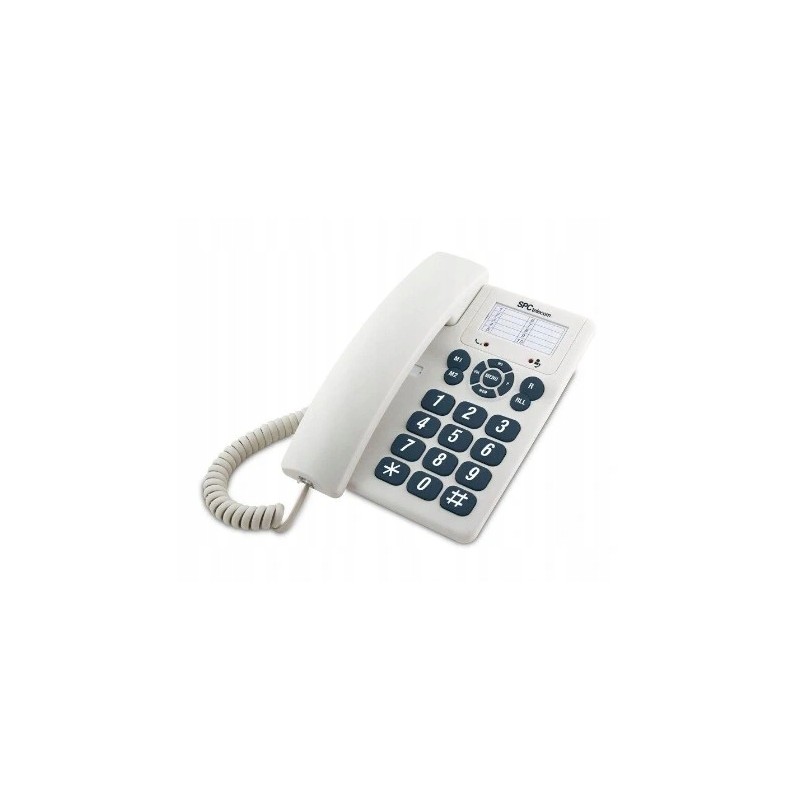 Outlet Telefon przewodowy SPC 3602 OPIS polarna biel / czarne ze stacyjka