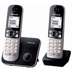USZKODZONY Zestaw 2 szt. Telefon Bezprzewodowy Panasonic KX-TG6852SPB black