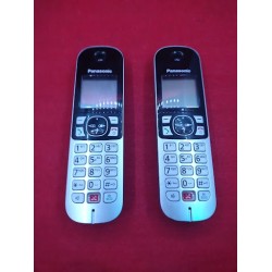 USZKODZONY Zestaw 2 szt. Telefon Bezprzewodowy Panasonic KX-TG6852SPB black