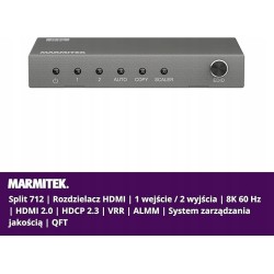 Outlet Spliter/Rozdzielacz HDMI menu szary elegancki OPIS zestaw Marmitek