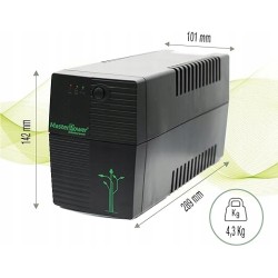 Outlet Zasilacz awaryjny UPS MasterPower MFUPS650VA funkcje 230V ~60hz OPIS