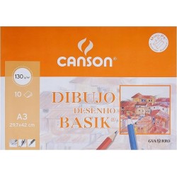 Outlet Zestaw Kartek rysunkowych A3 130g 10 stron minipack Canson Pro Art