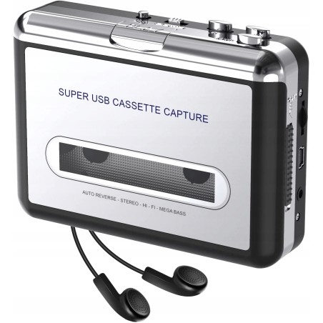Outlet Walkman Odtwarzacz Kaset Przenośny RETRO Konwerter + Słuchawki