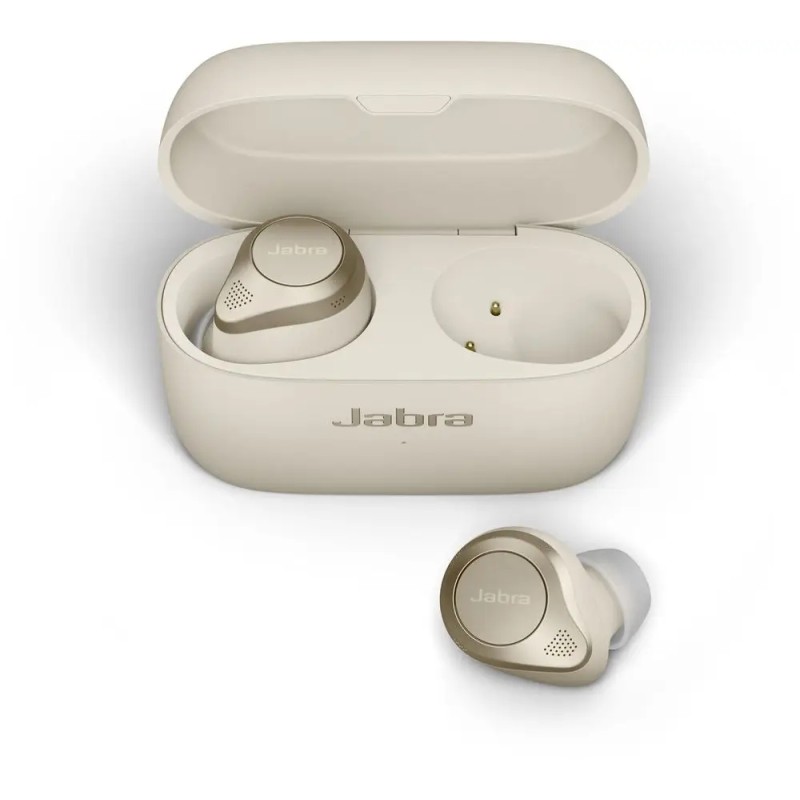 USZKODZONY Słuchawki bezprzewodowe dokanałowe Jabra Elite85t beżowe BT OPIS