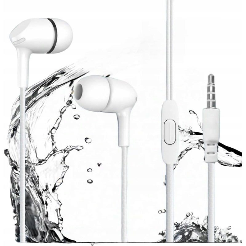 Outlet Słuchawki przewodowe ZHTAISOU douszne białe jack 3.5 mm