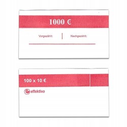 Outlet Banknotowy bandaż dla 10 Euro (100 x 10 Euro) Pudełko of 1,000 białe