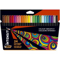 Outlet BIC INTENSITY UP PISAKI MAZAKI FLAMASTRY SZKOLNE PLASTYCZNEx24 color