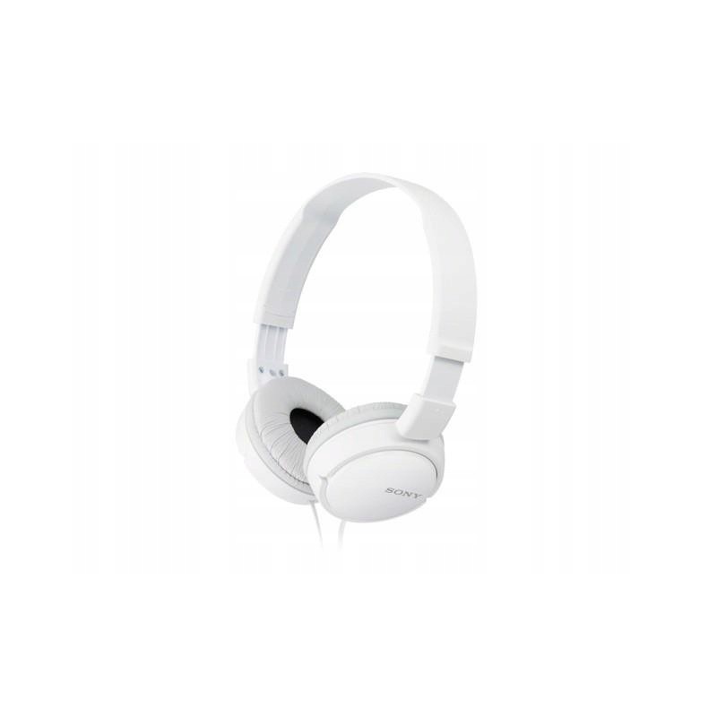 USZKODZONY Słuchawki nauszne Sony MDR-ZX110AP białe podwójny kabel Jack