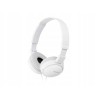 USZKODZONY Słuchawki nauszne Sony MDR-ZX110AP białe podwójny kabel Jack