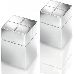 SIGEL BA707 ultra mocne magnesy SuperDym srebrne wymiary 2 x 2 x 3 cm