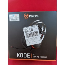 Outlet Słuchawki nauszne Krom Kode dla graczy czarny/pomarańcz dobra jakość