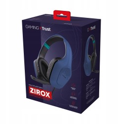USZKODZONY Słuchawki wokółuszne Trust GXT 415B Zirox OPIS granatowe gaming
