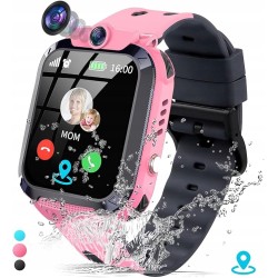 Outlet Smartwatch dla dzieci JUBUNRER różowy wodoodporny IP68 SOS zegar gry