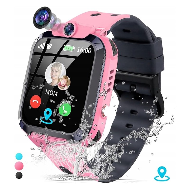 Outlet Smartwatch dla dzieci JUBUNRER różowy wodoodporny IP68 SOS zegar gry Outlet Smartwatch dla dzieci JUBUNRER różowy wodoodporny IP68 SOS zegar gry