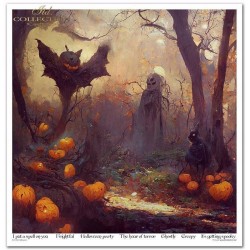 Outlet Zestaw papierów ITD Collection wielokolorowy 30 x 30 cm Halloween