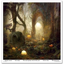 Outlet Zestaw papierów ITD Collection wielokolorowy 30 x 30 cm Halloween