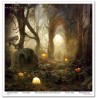 Outlet Zestaw papierów ITD Collection wielokolorowy 30 x 30 cm Halloween