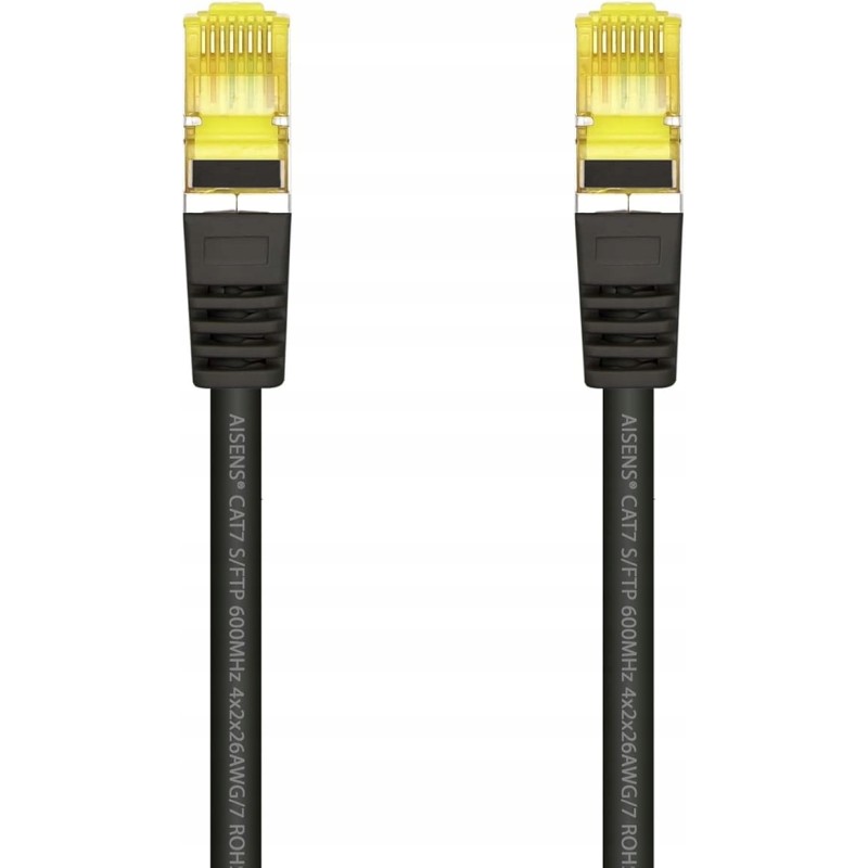 Outlet Kabel RJ-45 AISENS do sieci LSZH Cat.7 600 MHz S/FTP czarny 25 cm Outlet Kabel RJ-45 AISENS do sieci LSZH Cat.7 600 MHz S/FTP czarny 25 cm