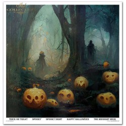 Outlet Zestaw papierów ITD Collection wielokolorowy 30 x 30 cm Halloween