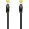 Outlet Kabel RJ-45 AISENS do sieci LSZH Cat.7 600 MHz S/FTP czarny 25 cm