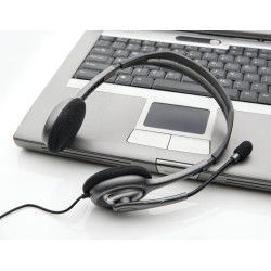 Outlet Słuchawki nauszne Logitech H111 czarne kompaktowe z mikrofonem praca