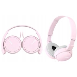 Outlet Słuchawki nauszne Sony MDR-ZX110AP różowy / szary 27dB lekkie 210g