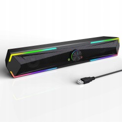 Outlet Głośnik Hoppac PC soundbar doskonały dźwięk dla komputera czarny RGB