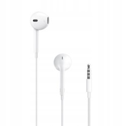 Uszkodzone Słuchawki douszne Apple EarPods z wtyczką słuchawkową 3,5 białe