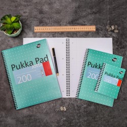 Outlet Kołonotes A4 Pukka 200 kartek miękka oprawa zbindowany linia szkoła