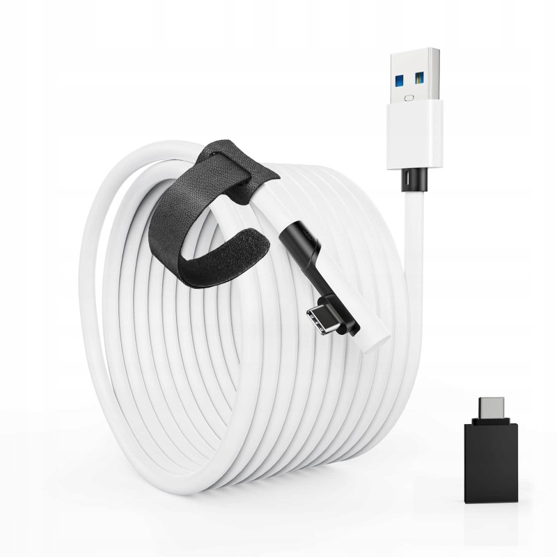 USZKODZONY Tiergrade Kabel Link 6 metrów kompatybilny z Meta Quest biały