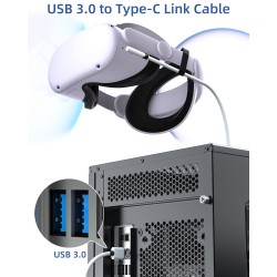 USZKODZONY Tiergrade Kabel Link 6 metrów kompatybilny z Meta Quest biały