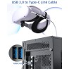 USZKODZONY Tiergrade Kabel Link 6 metrów kompatybilny z Meta Quest biały