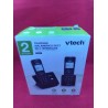 USZKODZONY Telefon bezprzewodowy Vtech CS2001 czarny stacjonarny akumulator