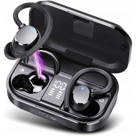 Uszkodzone Słuchawki wireless douszne POMUIICC Q53 OPIS czarne Bluetooth