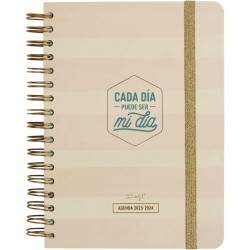 Outlet Mr. Wonderful KALENDARZ 2023/2024 A5 HISZPAŃSKI 14C315 kolor beżowy