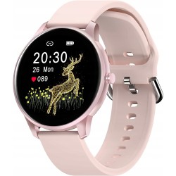 Uszkodzony Smartwatch Fitness Tracker dla kobiet różowy S48 1,3" HuaWiseFit