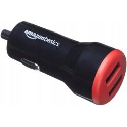 AmazonBasics CLA-2U5480_BLACK_RED ładowarka do urządzeń przenośnych