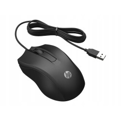 Outlet Mysz HP Wired Mouse 100 przewodowa czarna rozdzielczość 1600dpi OPIS