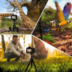 Uszkodzony Uchwyt selfie stick monopad Z07-1 czarno biały elastyczny OPIS