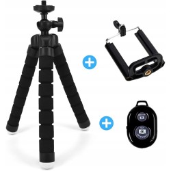 Uszkodzony Uchwyt selfie stick monopad Z07-1 czarno biały elastyczny OPIS