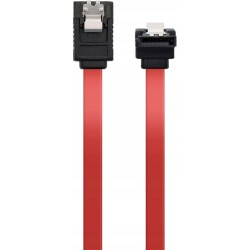 Kabel Ewent SATA III prędkość 6 Gb z metalowymi klipsami SATA L-Type Red