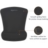 Outlet Podkładka pod mysz żelowa (wrist) Amazon Basics 25 cm x 20 cm czarna