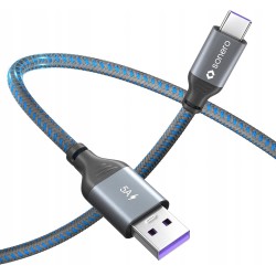 Outlet Sonero USB-C na USB-A, kabel do ładowania i przesyłania danych szary