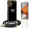 Outlet Etui na Xiaomi Redmi Note 13 Pro Plus czarny/złoty sznurek z motylem
