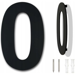 Outlet Nowoczesna cyfra numer na dom wymiary 125 x 85 mm cyfra zero